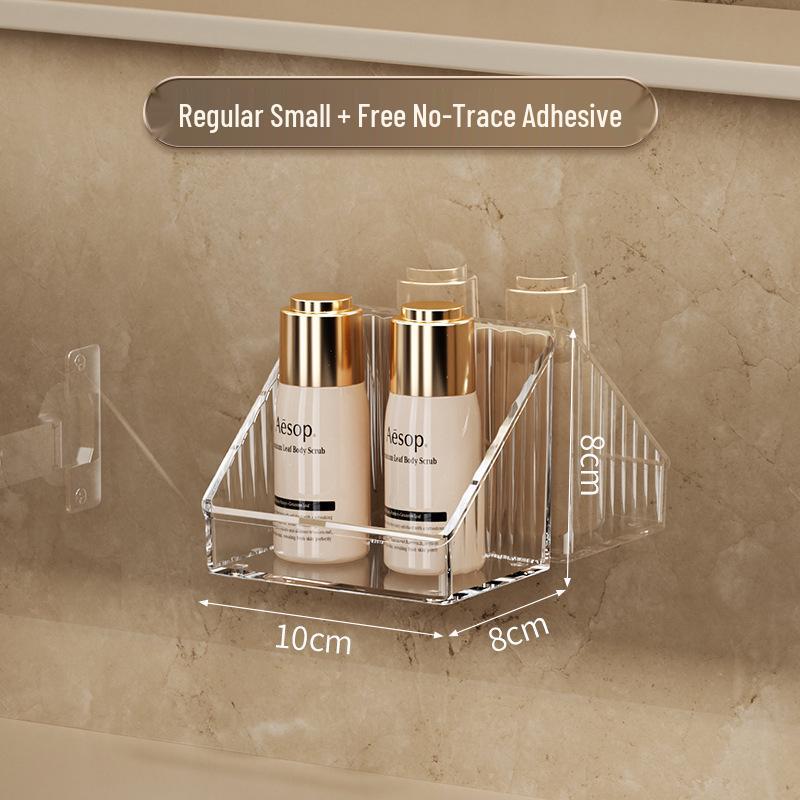 Настенный зеркальный шкаф с прозрачными полками для хранения в ванной комнате и органайзер для украшений