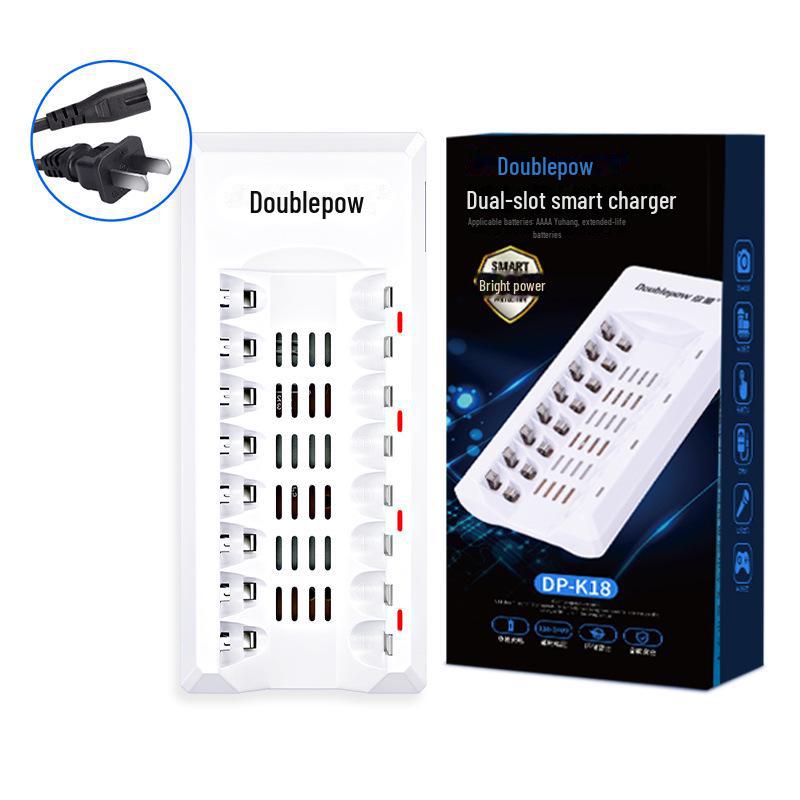 Универсальное зарядное устройство с двумя слотами AA/AAA для No. 5 Нет. 7 перезаряжаемых NiMH-аккумуляторов 1,2 В - 8 слотов