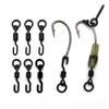 20pcs Carp Fishing Quick Change Swivels Fit Ronnie Carp Rigs Accessories Carp Flexi Spinner Hook Swivels For Carp Fish Tackle