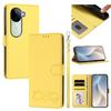 Happy Heart Pattern Magnetic Closure Vegan Leather Phone Case With Wrist Strap For vivo X200 FE