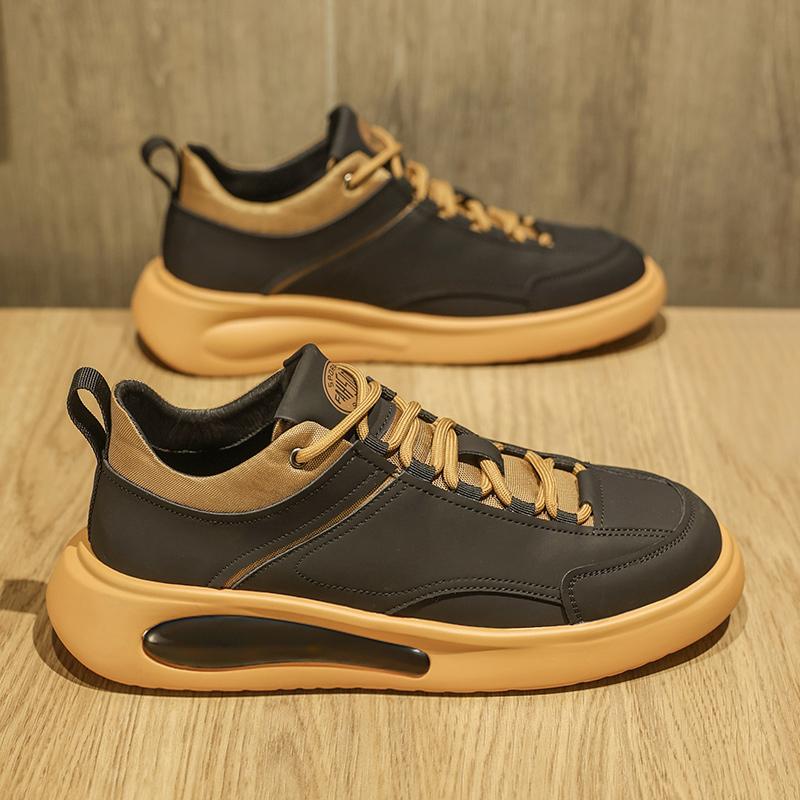Модные мужские кроссовки из натуральной кожи, модные беговые кроссовки, удобная повседневная обувь, новинка, спортивная обувь, универсальные трекинговые кроссовки