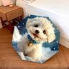 0106 Snowflake Dog  pattern, automatic folding umbrella, portable and foldable design, 8 ribs, a Christmas or birthday gift.