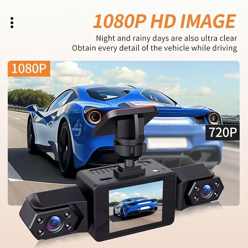 3/4‑Channel Car Dash Cam, Night Vision, Loop Recording, 24‑Hour Parking Monitoring, Car DVR Auto Accessory