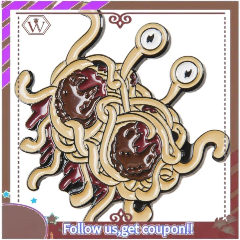 (новый)-4X Монстр Значок Fsm Эмалированный Значок Рамен Смешной Значок Брошь Джинсы Рубашка Пальто Значок на Лацкан Металлическая Бляшка