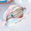 Multi-layer Pen Bag Color-blocking Stationery Storage Bag Portable Pencil Case  Students Gift