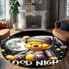 1pc Pooh Bear Carpet, Round Rug, Comfortable, Suitable for Entryways, Living Rooms, Office, And Bedrooms, Christmas Decoration