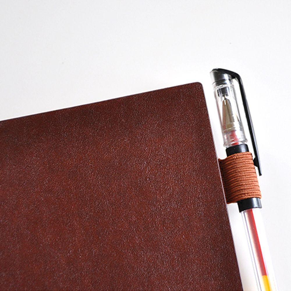 4PCS Useful Portable Convenient Notebook Self-adhesive Pen Holder Elastic Loop Leather Pen Clips