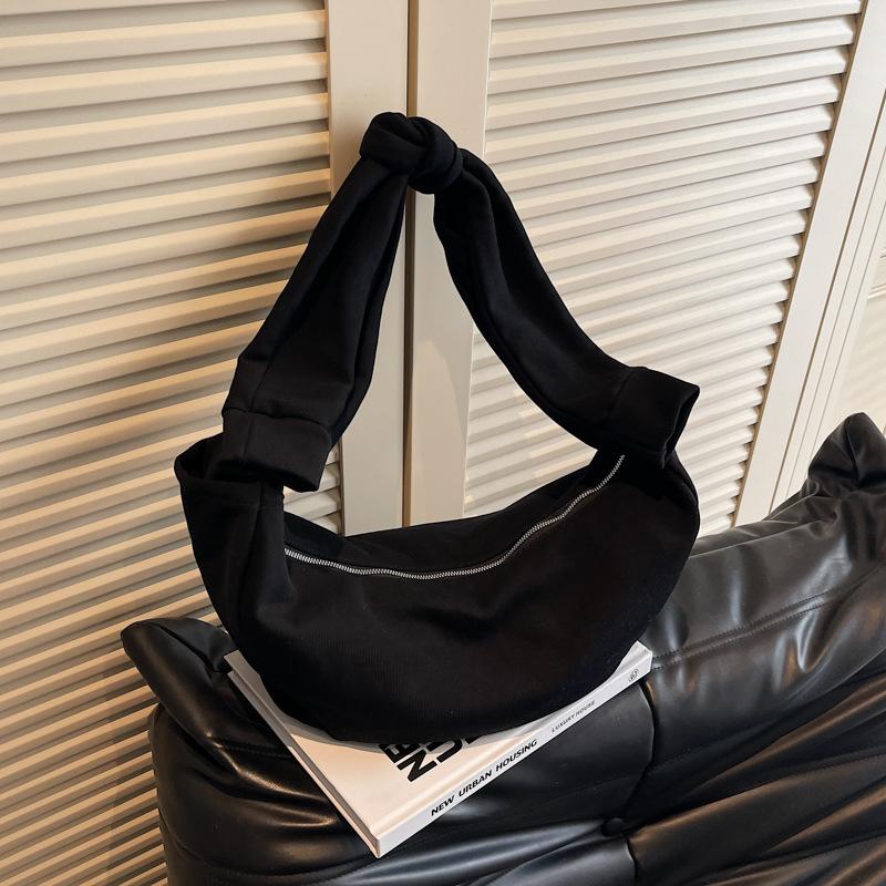 Women's Casual Lightweight Canvas Bag Large Capacity Wide Shoulder Strap Fashion Shoulder Crossbody Bag