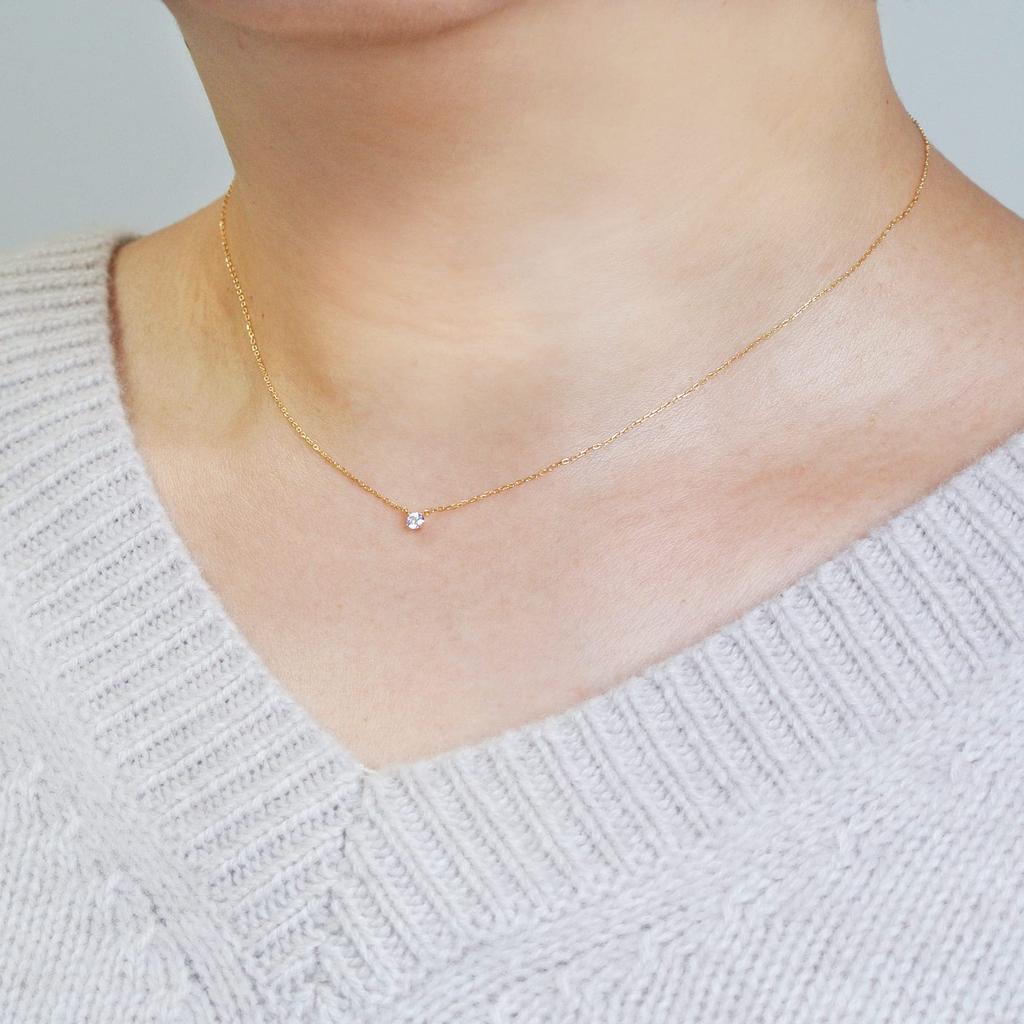 Necklace K18 Yellow Gold Quatre AGVN637940DI [Vendome Aoyama] [Official]