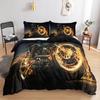 3D Cool Motorcycle Duvet Cover Set Transportation Pattern King Size Polyester Comforter Cover for Kids Teens Adults Bedding Set