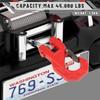 3/8 Inch Winch Hook Heavy Duty, ATV Winch Hook, Winch Tow U-Clamp Sliding Hook For Synthetic Rope Winch Cable ATV UTV-FSM