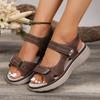 Женская обувь 2024 года, летние новые популярные элегантные однотонные женские сандалии, легкие модные сандалии с открытым носком для женщин