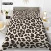 Комплект пододеяльников с леопардовым принтом Queen Size для девочек, красочный комплект постельного белья с принтом гепарда, полиэстер, набор одеял на тему диких животных, комплект из трех предметов