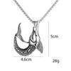 Hip Hop Trendy Fish Pendant Creative Men's Necklace Accessories ,A Gift for My Boyfriend
