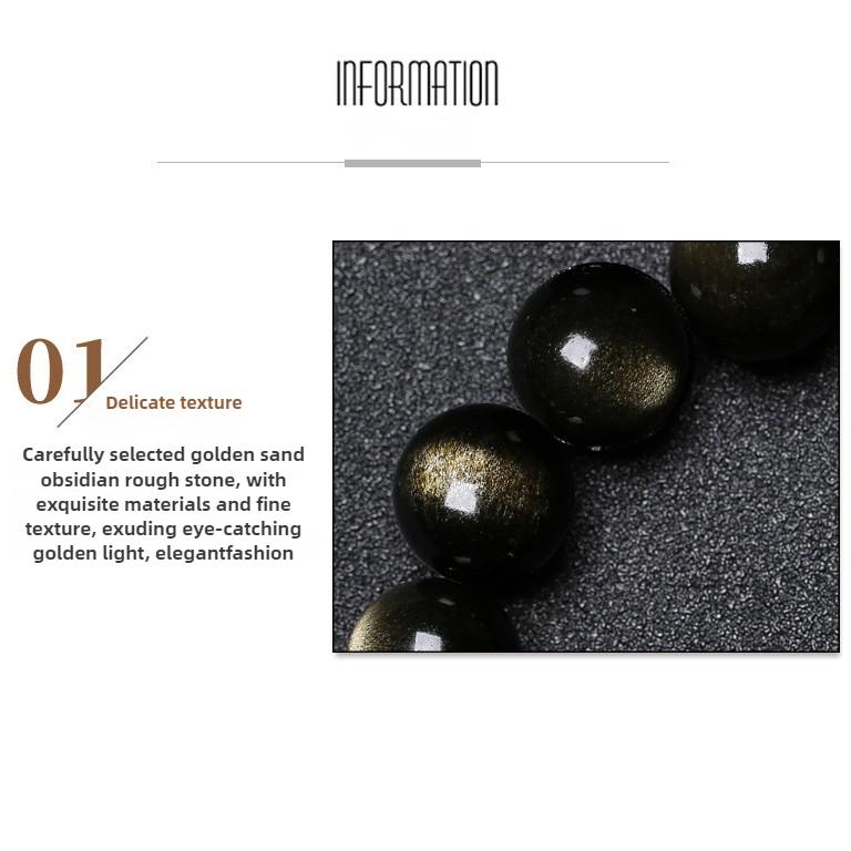 Браслет из натурального радужного обсидиана с ледяным обсидианом, золотым обсидианом, серебряным обсидиановым кристаллом, украшения в подарок