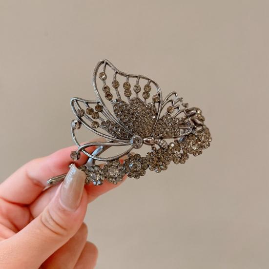 Заколка для волос с кисточками и стразами, искусственный жемчуг, сказочный рыбий хвост, цветок, дизайн бабочки, элегантная заколка для волос, женские аксессуары для волос