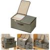 Foldable Fabric Storage Box With Breathable Nonwoven Design Large Capacity Multi Compartment Organizer For Home Clothes Organization