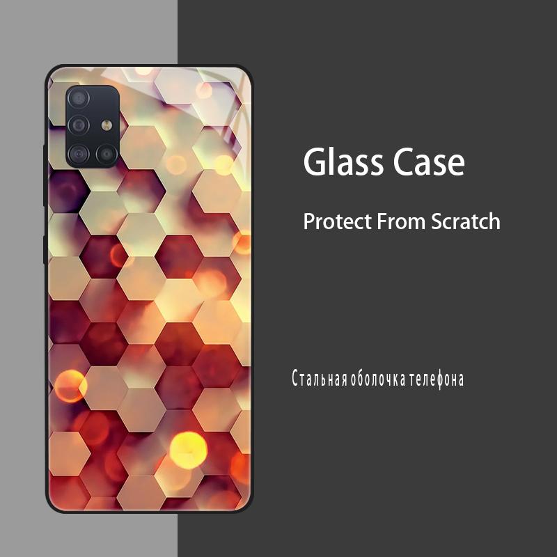 Чехол для Samsung Galaxy A51 Чехлы Закаленное Стекло Чехол для Samsung Galaxy A31 A71 Бампер A 51 71 Жесткий Силиконовый Чехол Coque Fundas