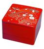 Recreation Bento Box Made In Japan 3 Tiers 8 Dimensions Red Fan Surface X X J-kitchens (Lunch Box) 24.1cm 24.1cm 17.4cm