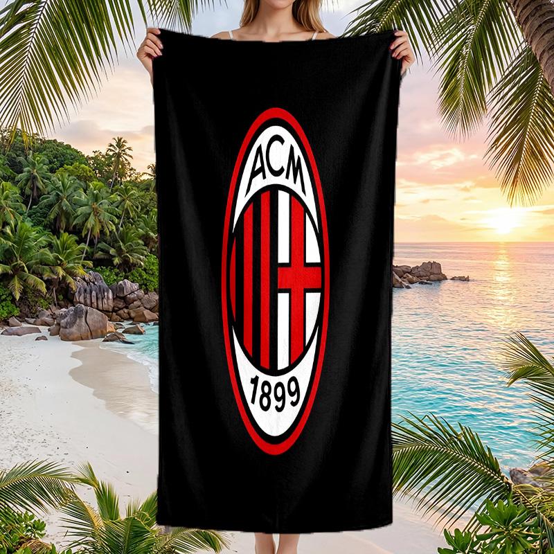 AC Milan Beach Towel Soft Microfiber Summer Towel Quick Dry Absorbent Towel for Beach Swimming Pool Travel
