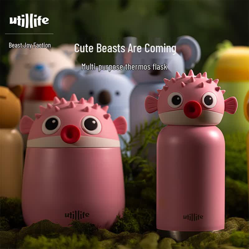 Utillife Animal Cartoon 316L Stainless Steel Insulated Food Jar