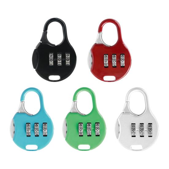 Кодовый замок с 3-значным кодом, удобный компактный дизайн, портативный многоцелевой сбрасываемый замок для дорожного чемодана с паролем