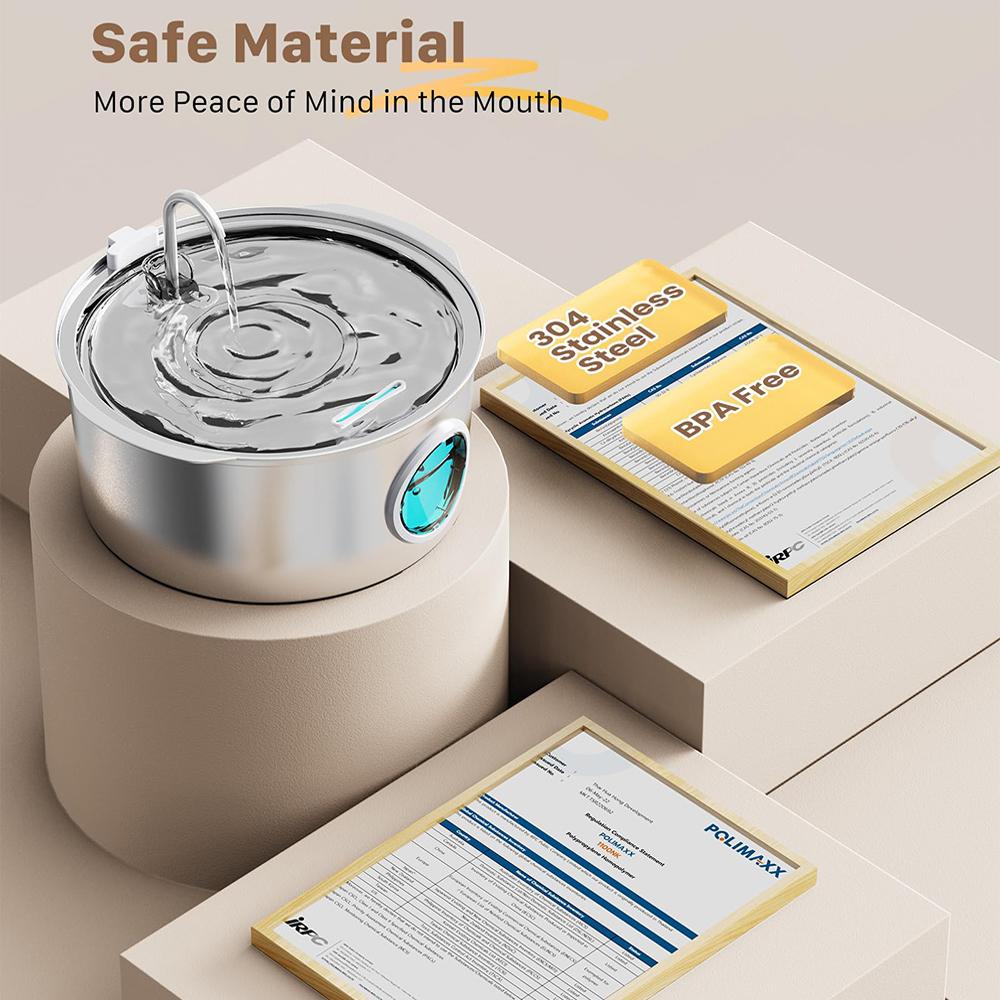 7L USB кран из нержавеющей стали фонтан для кошек с видимым уровнем воды питьевой фонтан для кошек ультра тихий насос автоматическая миска для домашних животных собак