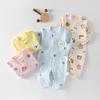 Pure Cotton Baby Romper - Spring/Autumn Newborn Harem Crawling Suit