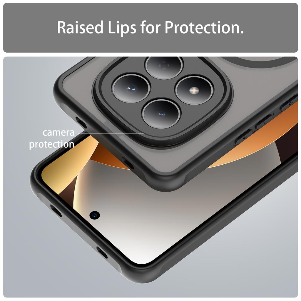 Матовый ударопрочный чехол-щит для Xiaomi Poco M8Pro Redmi Note 15 Pro 4G Plus 5G, с магнитной беспроводной зарядкой, из ТПУ-пластика