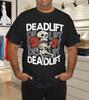 Deadlift Skeleton Gym Tee – Funny Weightlifting Shirt for Fitness Enthusiasts