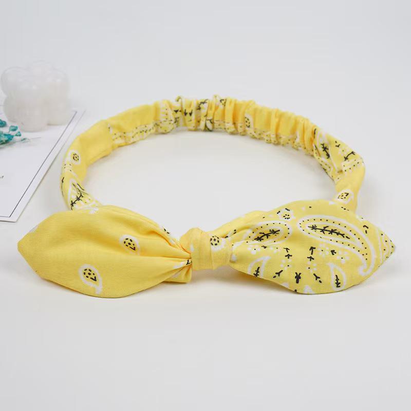 Этнический стиль Завязанные кроличьи ушки Эластичная спортивная повязка на голову