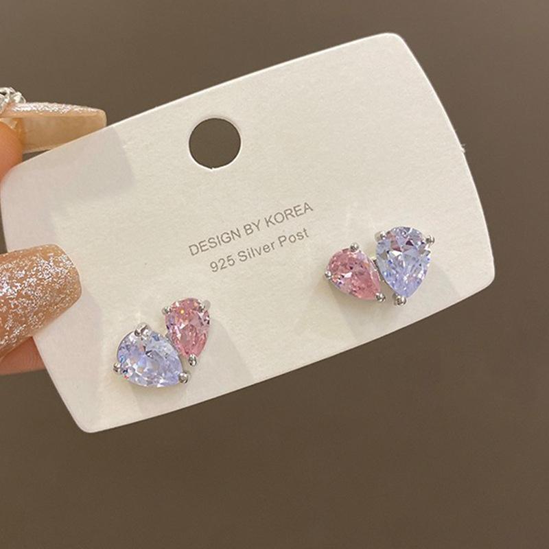 Серьги с кисточками из розового циркона в форме сердца и звезды, модные темпераментные женские серьги Y2K с бантом, индивидуальное очарование, вечерние ювелирные изделия, подарок