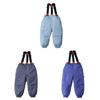 2-6 Years Kids Bib Pants Solid Color Pants with Suspenders