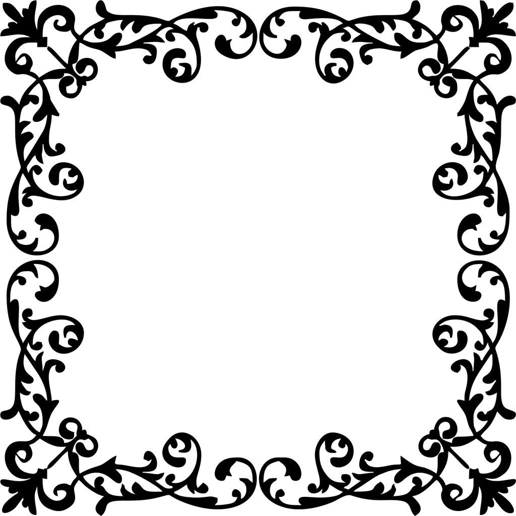 Printtoo Крафт Текстиль Квадратный лист Венок Граница Рамка Деревянный резиновый штамп-2 x 2