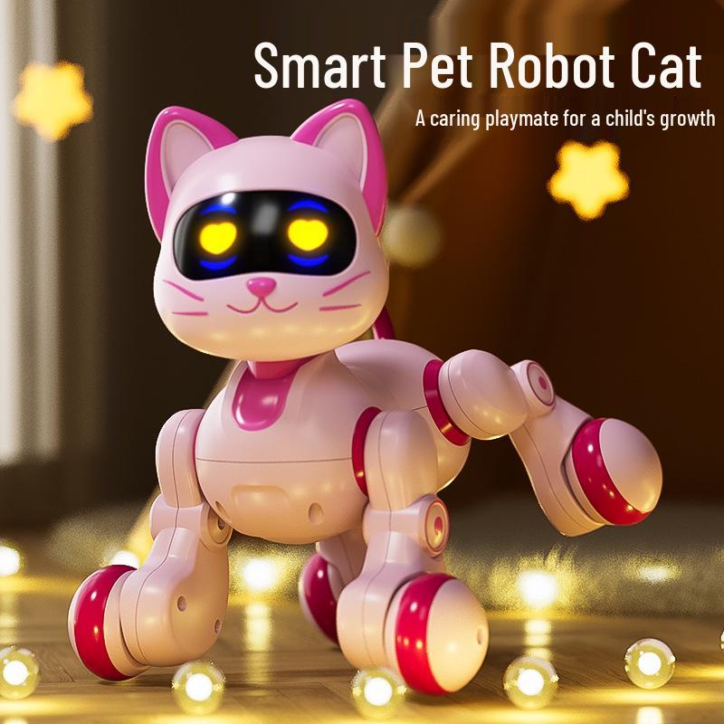 Kids' Remote Control & Touch-Sensing Robot: Smart Voice-Activated Cat & Dog for Early Education & Programming