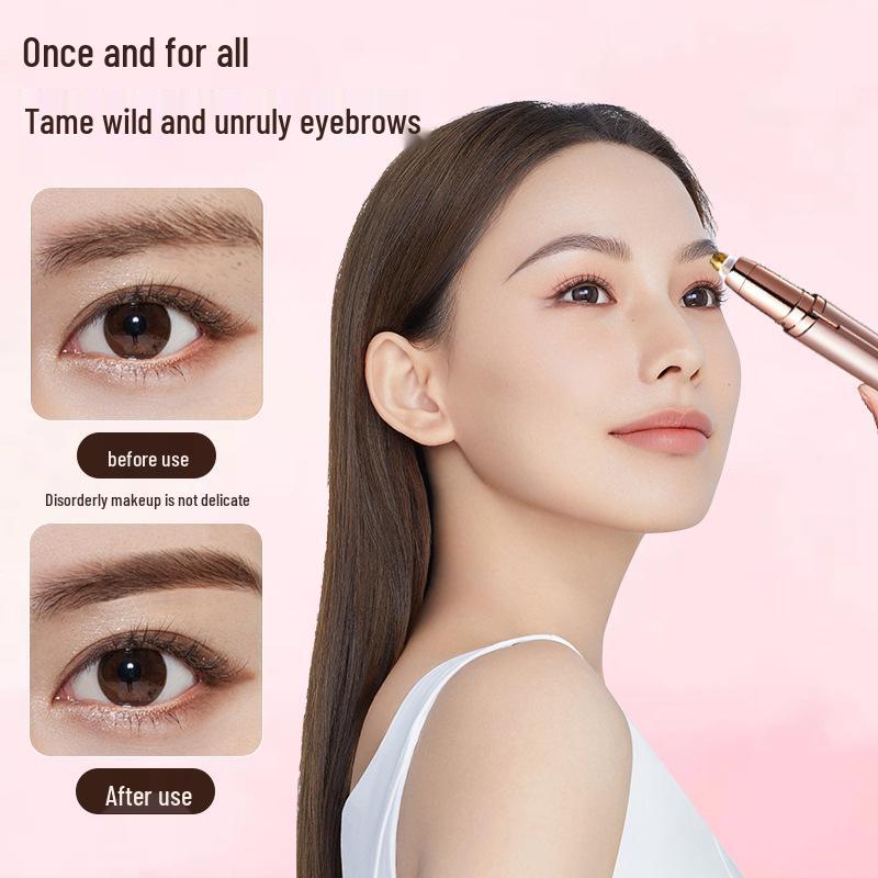 USB Rechargeable Electric Eyebrow Trimmer for Women with Anti-Scratch Design & Extra Blade