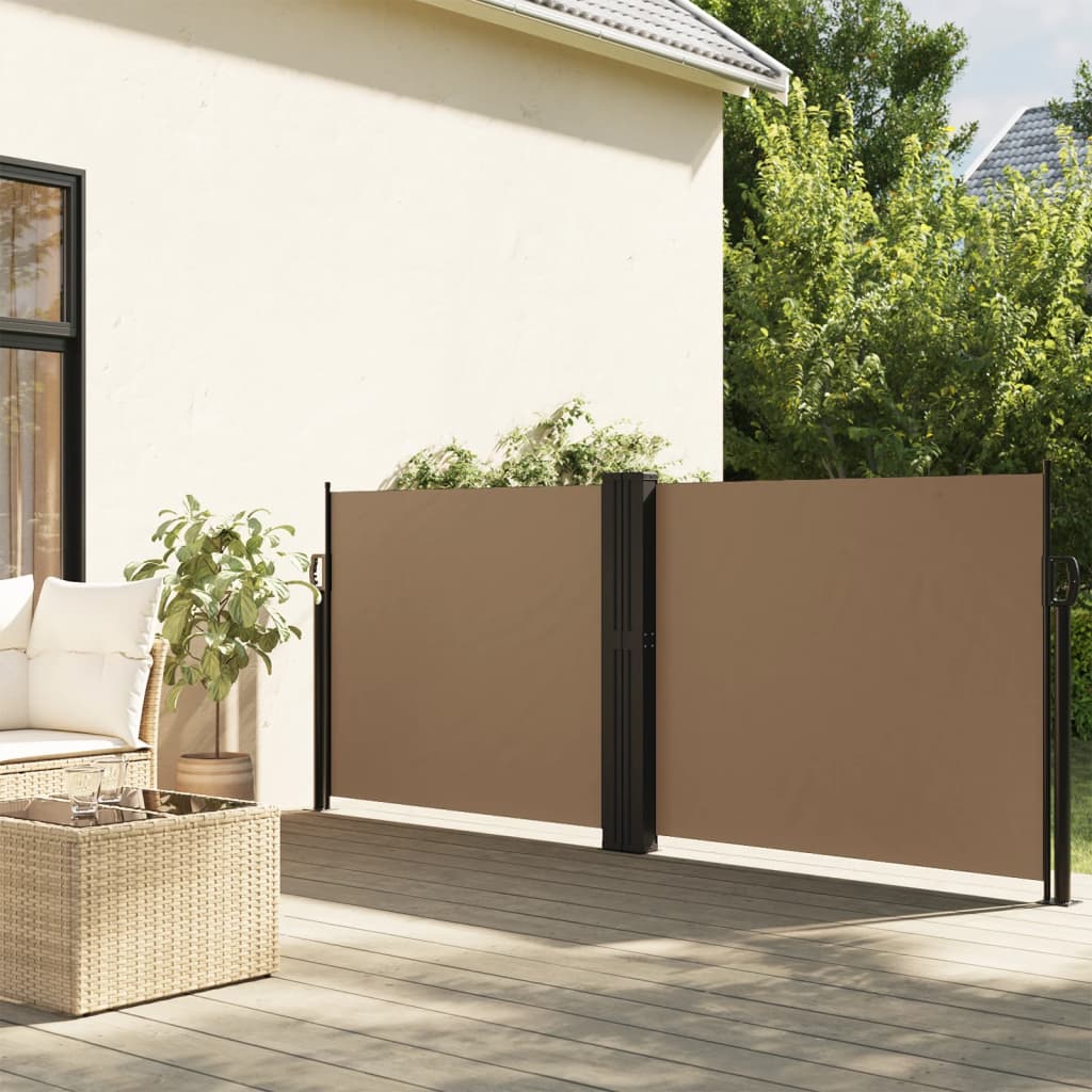 Retractable Side Awning Taupe 140 x 1000 cm
