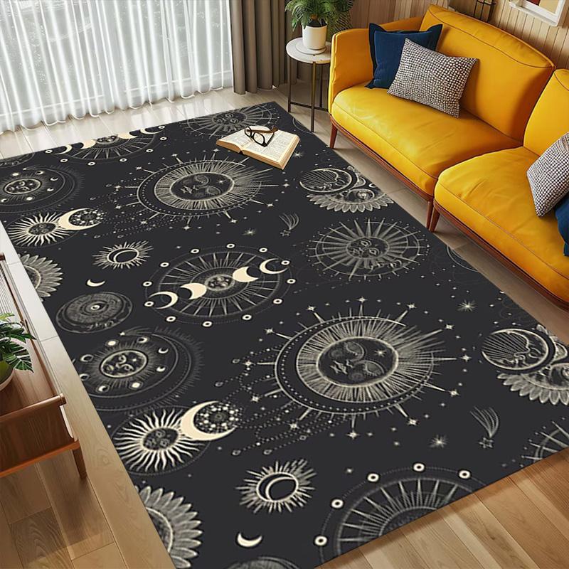 Celestial Patterns Living Room Nonslip Area Rug Soft Carpet For Bedroom Game Playroom Sofa Office Home Decor Doormat Christmas Gift C930863