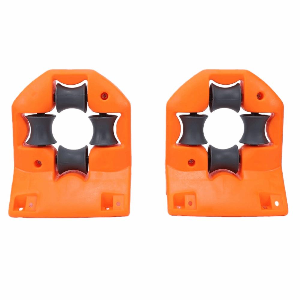 2PCS Plastic Garden Hose Holder Orange Wall Mount Hose Guide Hose Roller Guide  Fence Hose Routing