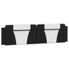 Viana Bed Frame without Mattress Black and White 200x200 cm Faux Leather