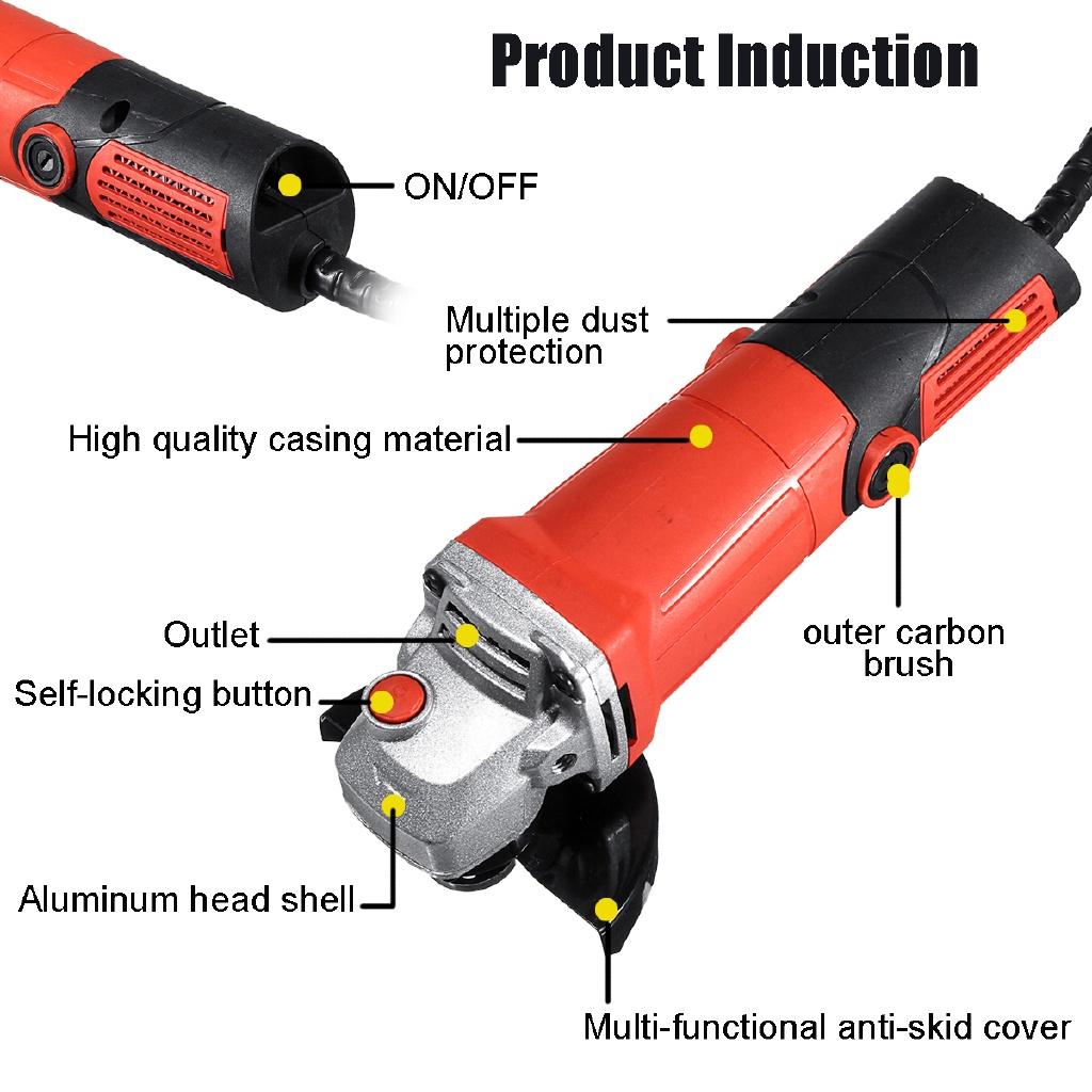 220-240 В Угловая шлифмашина 11000 об/мин Электрическая шлифмашина Полировка Полировальная машина Шлифовальная машина Резка Деревообработка 1600 Вт