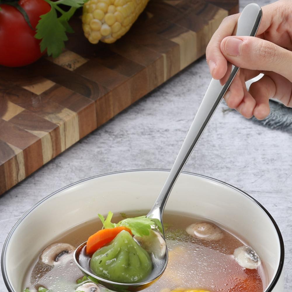 Hotel Home Kitchen Tool Cooking Stainless Steel Dining Soup Spoon Soup Ladle Dinner Scoop Tableware