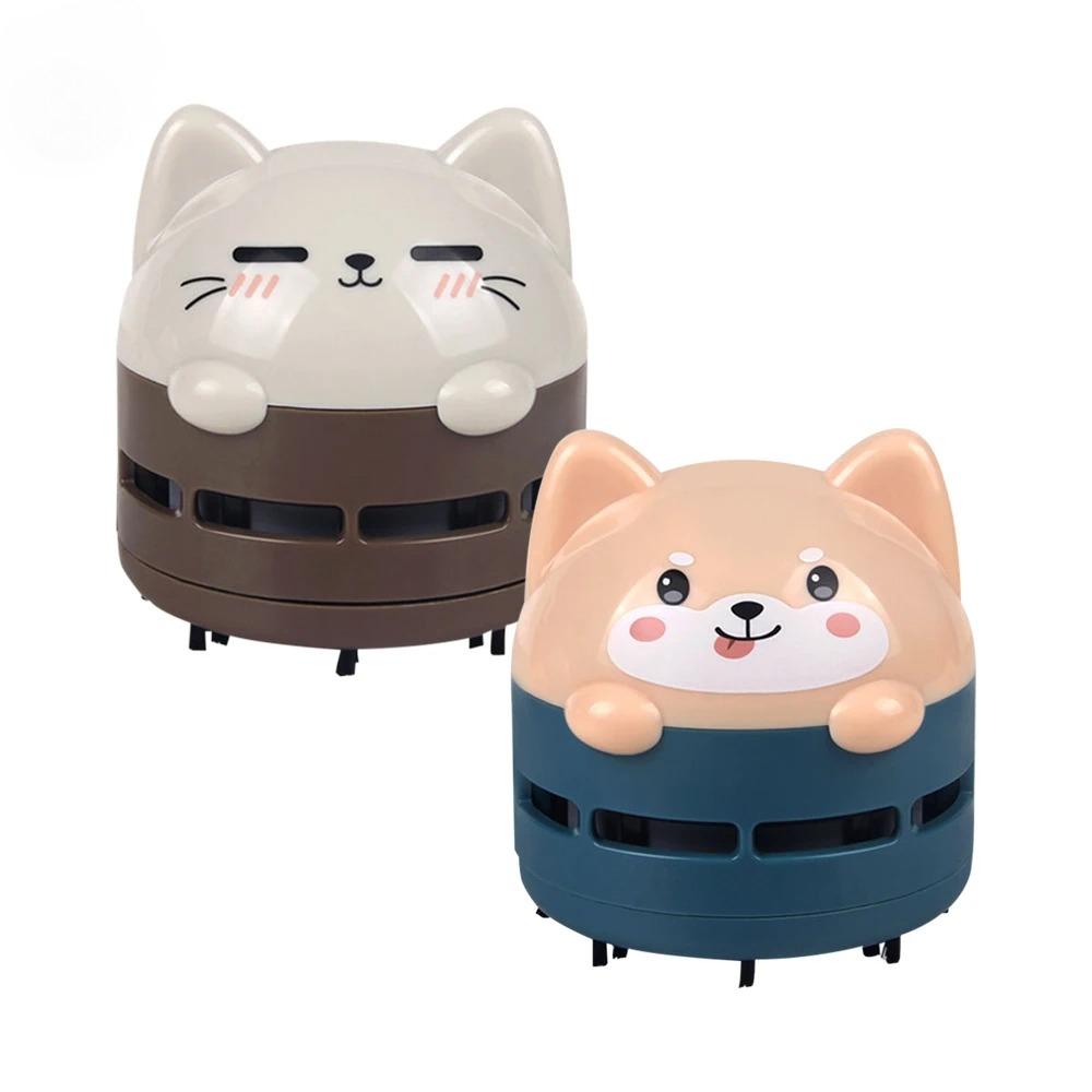 Мини Ручной Настольный Пылесос Портативный USB Перезаряжаемый Пылесос Мультяшная Форма Крошки Ластик Перхоть Конфетти Чистящая Щетка