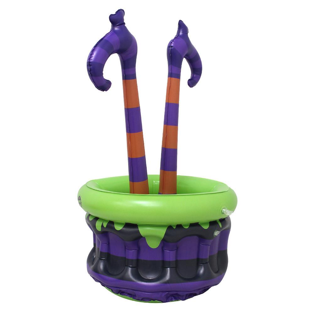 Inflatable Witch Pvc Ice Bucket For Halloween With Cold Drink Toy Dispenser