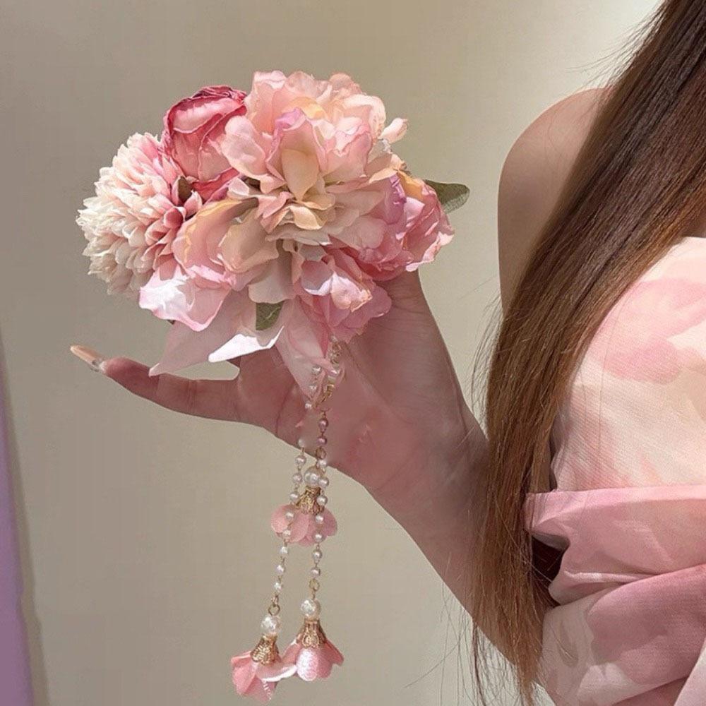 Tassel Hanfu Hair Accessories Ancient Style Flower Hairpin Elegant Chinese Style Hair Clip  Women