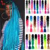Synthetic Jumbo Braiding Hair Extension 24 Inch Heat Resistant Fiber In Bulk Ombre Synthetic Jumbo Braids Hair For Women