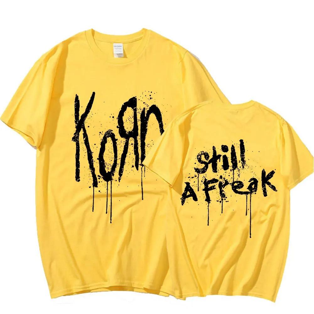 Korn Music Concert Rock Band WORLD TOUR Cotton T Shirt Men Women Short Sleeve Tshirt Summer Oversized T-shirts Tops