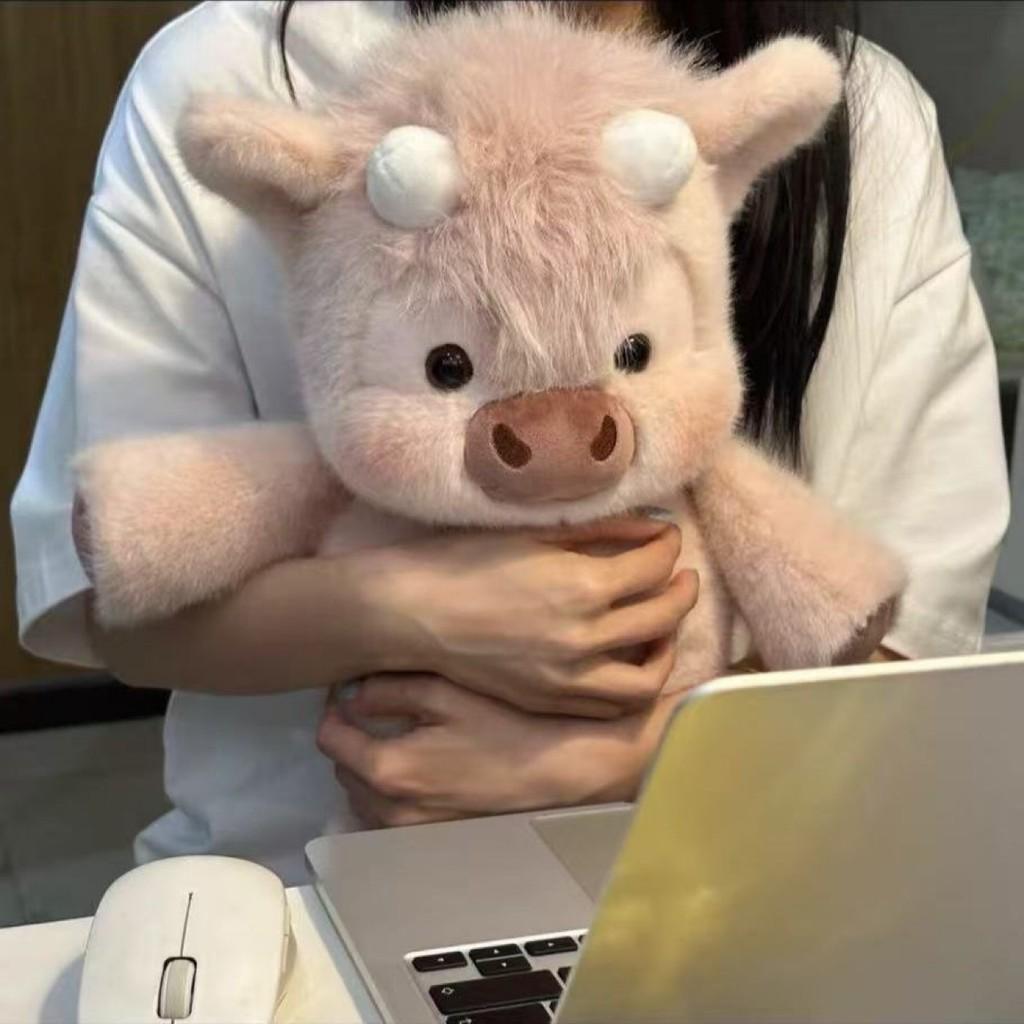 Plush Cow Toy For Kids And Teens Soft Animal Pillow Gift For Birthdays