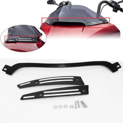 Накладка на лобовое стекло мотоцикла с ЧПУ, черная для Harley Touring Road Glide FLTR 2015-