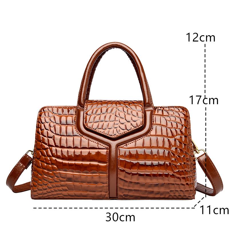 Fashion Crocodile Pattern Women Luxury PU Leather Handbag Female Design Shoulder Messenger Bag Large capacity Casual Ladies Tote